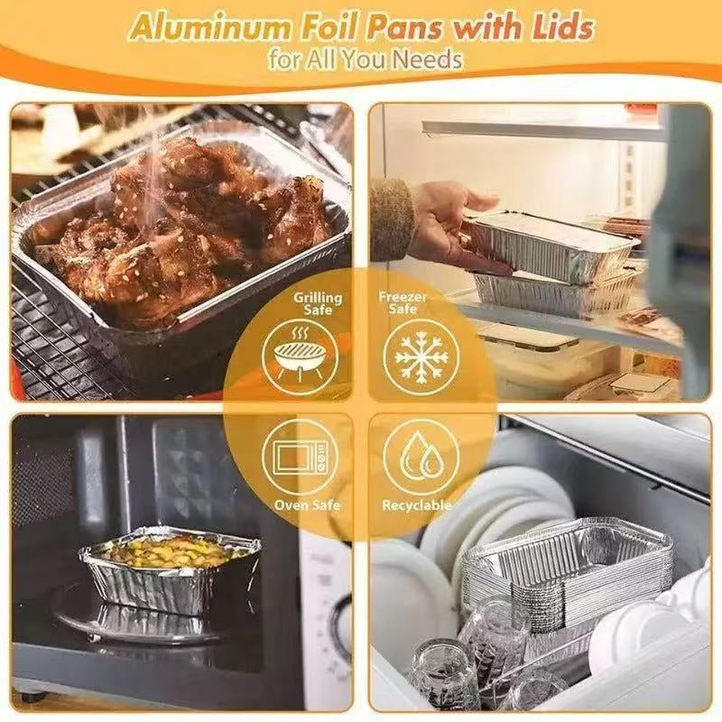 Aluminium foil pans with lids